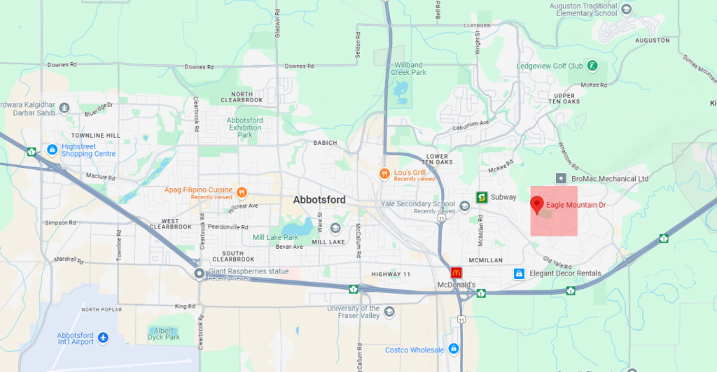 Living in eagle mountain Abbotsford most prestigious neighborhood with highest cost of living
